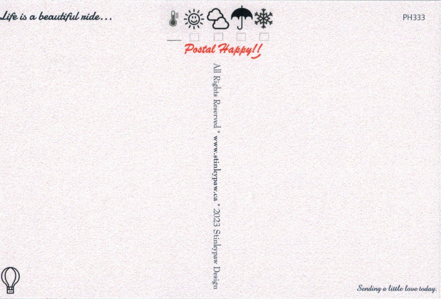 Hot Air Balloon Stamps Collage Postcard