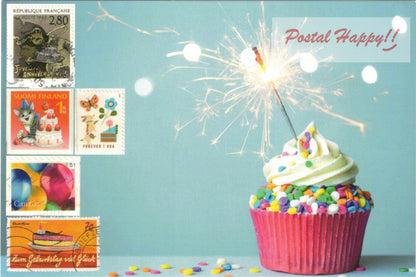 Birthday Stamps Postcard