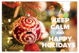 "Keep Calm and Happy Holidays" Postcard