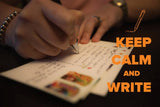 "Keep Calm & Write" Postcard