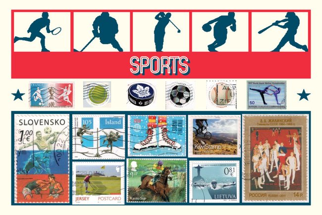 Collage Timbres Sports